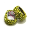 Conta Metal Strass Yellow (Extra-Grosso)