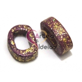 Cerâmica Purple Glitter Gold (18 x 5 x 5)