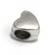 Conta Metal Coração Liso - Prateado (3/4 mm)
