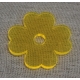 Conta Acrílica Trevo - Amarelo Fluorescente (35 mm) 