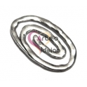 Pendente Metal Espiral - Prateado (37 x 22 mm)