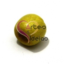 Conta Pipa de Madeira de 12 mm - Amarelo