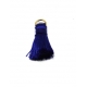 Pompom de Seda com Argola - Azul Escuro (20 mm)
