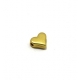Conta Zamak Mate Mini Coração (7x6mm) - Dourada