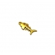 Pendente Zamak Espinha de Peixe - Dourado Mate (17x7mm)