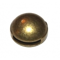 Conta Metal Meia Bola - Bronze (13 x 2)