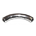 Conta Metal Concava Tubo Martelado - Prateada (5 mm)