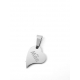 Pendente Aço Inox Mini-Coração Mãe - Prateado (15x13mm)