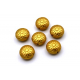 Conta Zamak Mate Arredondado Flor (12mm) - Dourada