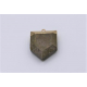 Pendente Pedra Semi-Preciosa Ponteaguda Bege Escuro (20x25mm) - Dourado
