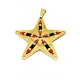 Pendente Latão Estrela com Missangas Japonesas [30230] - Dourado (28mm)