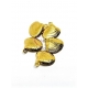 Conjunto Pendente Aço Inox Concha Ondulada - Dourado (14x13mm) - [5unds]