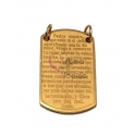 Pendente Aço Inox Placa Oração - Dourado (25x15mm)