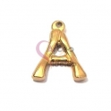 Pendente Aço Inox Letra A - Dourado (20mm)
