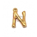 Pendente Aço Inox Letra N - Dourado (20mm)