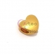 Conta Zamak Mate Coração Liso - Dourada (5mm)
