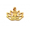 Pendente Aço Inox Yoga Flower - Dourado (17x18mm)