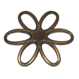 Pendente Metal Flor Aberta - Bronze (50 mm)