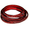 Cabedal Plano c/ Strass - Red (6 x 3)