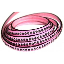 Cabedal Plano c/ Strass - Pink (8 x 3)