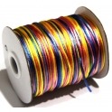 Cordão de seda multi-color (2 mm) - 1 metro