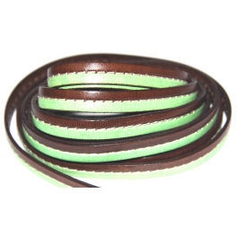 Cabedal Plano Pesp. Central Dark Brown - Green (10 x 2)