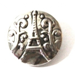 Easy Button L'Amour Eiffel - Prateado (20 mm)