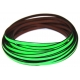 Cabedal Plano Flourescent Green - Black (5 mm)
