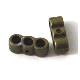 Conta Metal Passador 3 Vias - Bronze (3 mm)