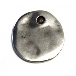Pendente Zamak Medalha Amachucada - Prata (20 mm)
