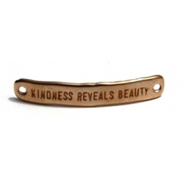 Conta Conector Zamak "Kindess reveals beauty" - Ouro Rosa