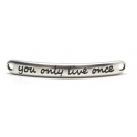 Conta Conector Zamak "you only live once" - Prata