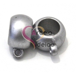 Conta Acrilica Silver Mat c/ Argola (10 mm)